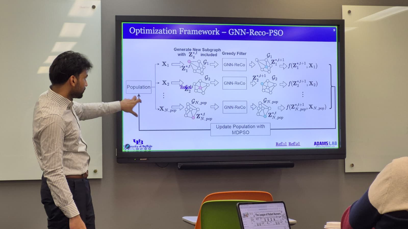 Walking through the GNN-Reco-PSO optimization framework at ADAMS Lab, University at Buffalo